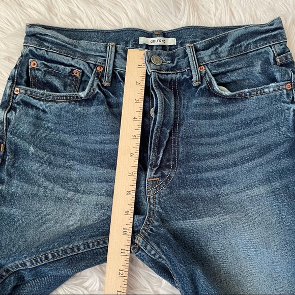 GRLFRND Jeans Karolina More Life High Rise Button Fly Skinny Blue Denim - Picture 10 of 14